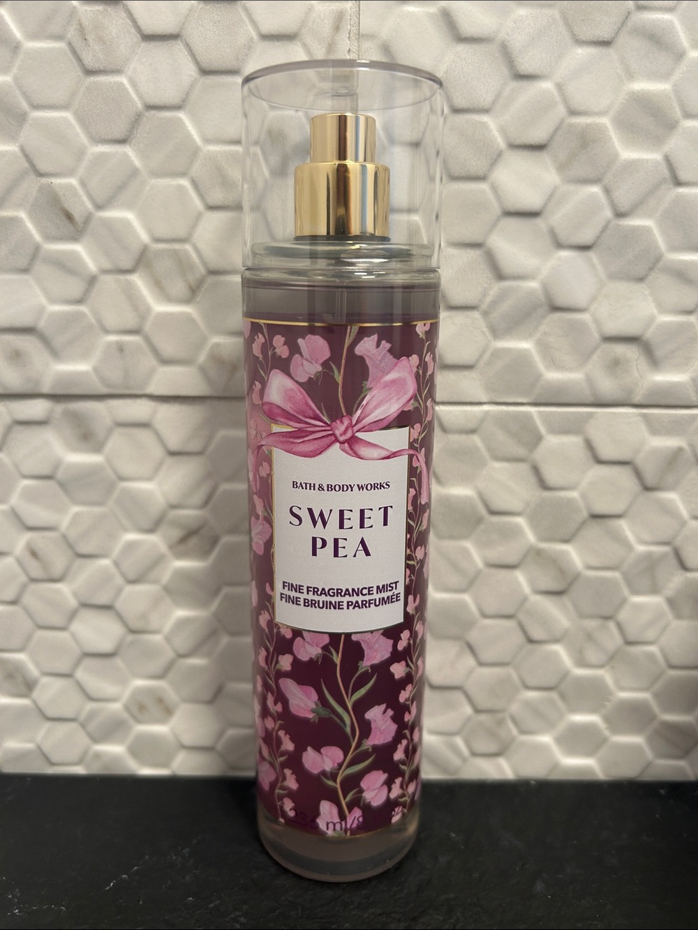 NEW 🆕 Bath & Body Works Sweet Pea Fragrance Mist - Purple & Pink Floral